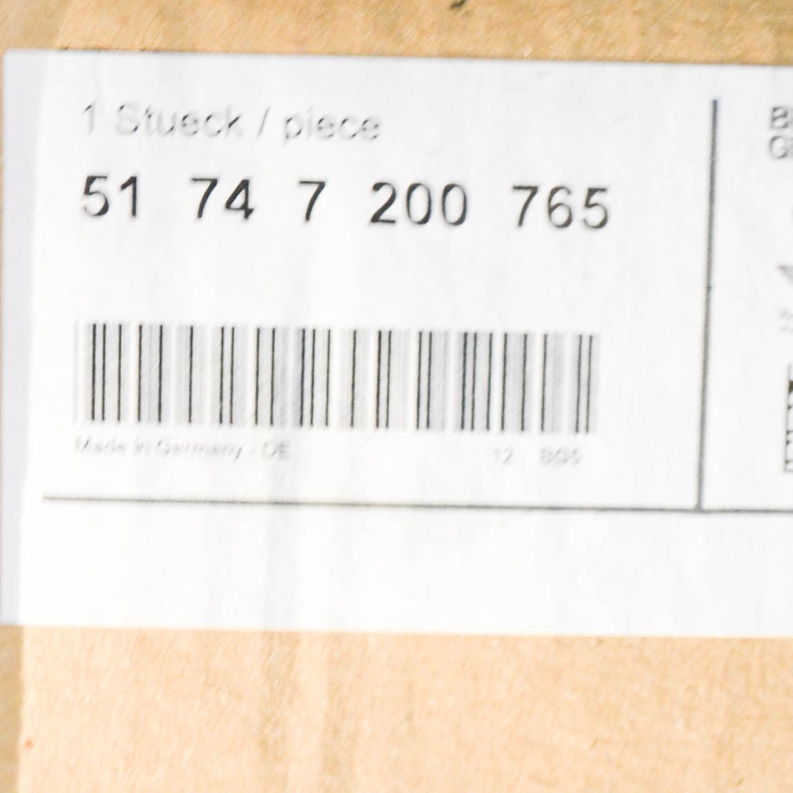 new bmw 5 gt f07 front radiator air duct 51747200765 7200765 2015 original