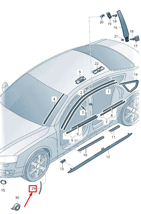NEW AUDI A7 SPORTBACK 4G FRONT RIGHT STONE CHIP GUARD 4G8853932