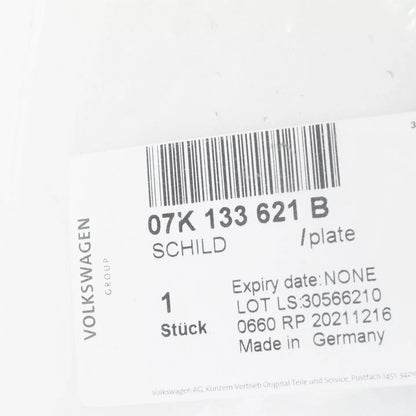 NEW AUDI RSQ3 8U ENGINE INTAKE MANIFOLD LOGO PLATE 07K133621B