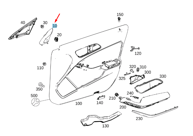 new mb gla x156 front left triangular mirror cover plate a15672001119h68