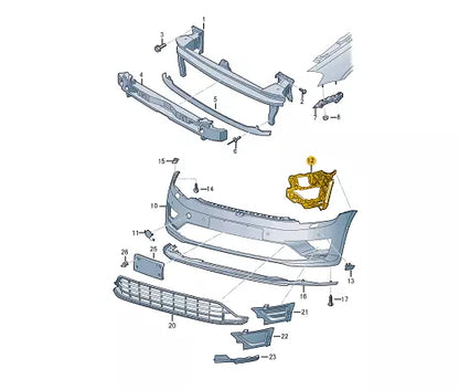 NEW VOLKSWAGEN GOLF SPORTSVAN AM1 FRONT RIGHT BUMPER BRACKET 510807724D ORIGINAL
