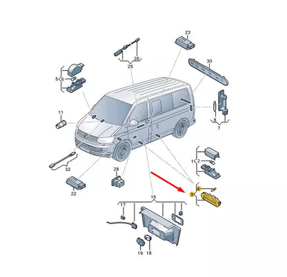 NEW VW TRANSPORTER T6 ENTRY LIGHTING WITH LETTERING 7E5947415AH72A