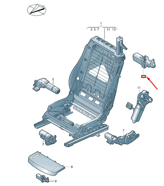 NEW VW TRANSPORTER VI T6 LEFT HEADREST ADJUSTMENT MOTOR JNV959111