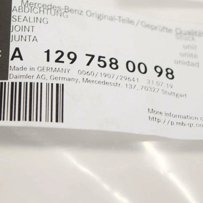 NEW MB SL R129 REAR TRUNK BOOT LID WEATHERSTRIP SEAL A1297580098