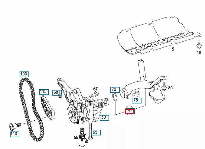NEW MERCEDES BENZ ML W164 OIL PICK UP TUBE A2721800152