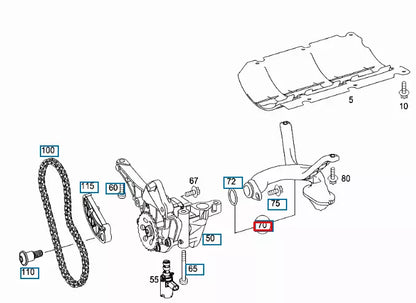 NEW MERCEDES BENZ ML W164 OIL PICK UP TUBE A2721800152