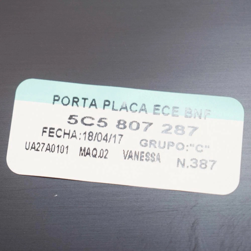 NEW VOLKSWAGEN BEETLE 5C LICENSE PLATE HOLDER 5C5807287 9B9