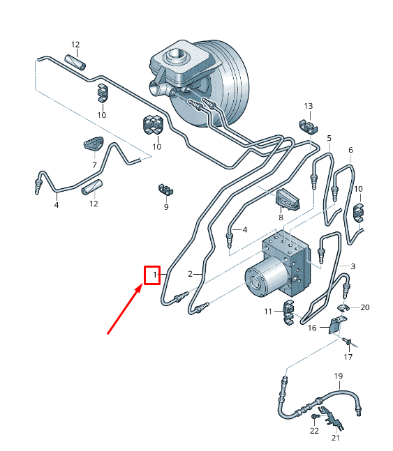 new audi a4 avant b8 brake pipe rhd 8k2614705n original