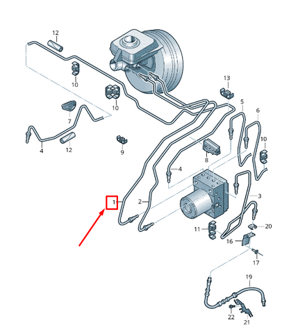 new audi a4 avant b8 brake pipe rhd 8k2614705n original