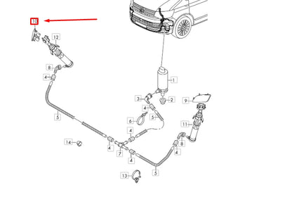 NEW VW TRANSPORTER T6 RIGHT HEADLIGHT WASHER COVER CAP 7E5955110AGRU ORIGINAL