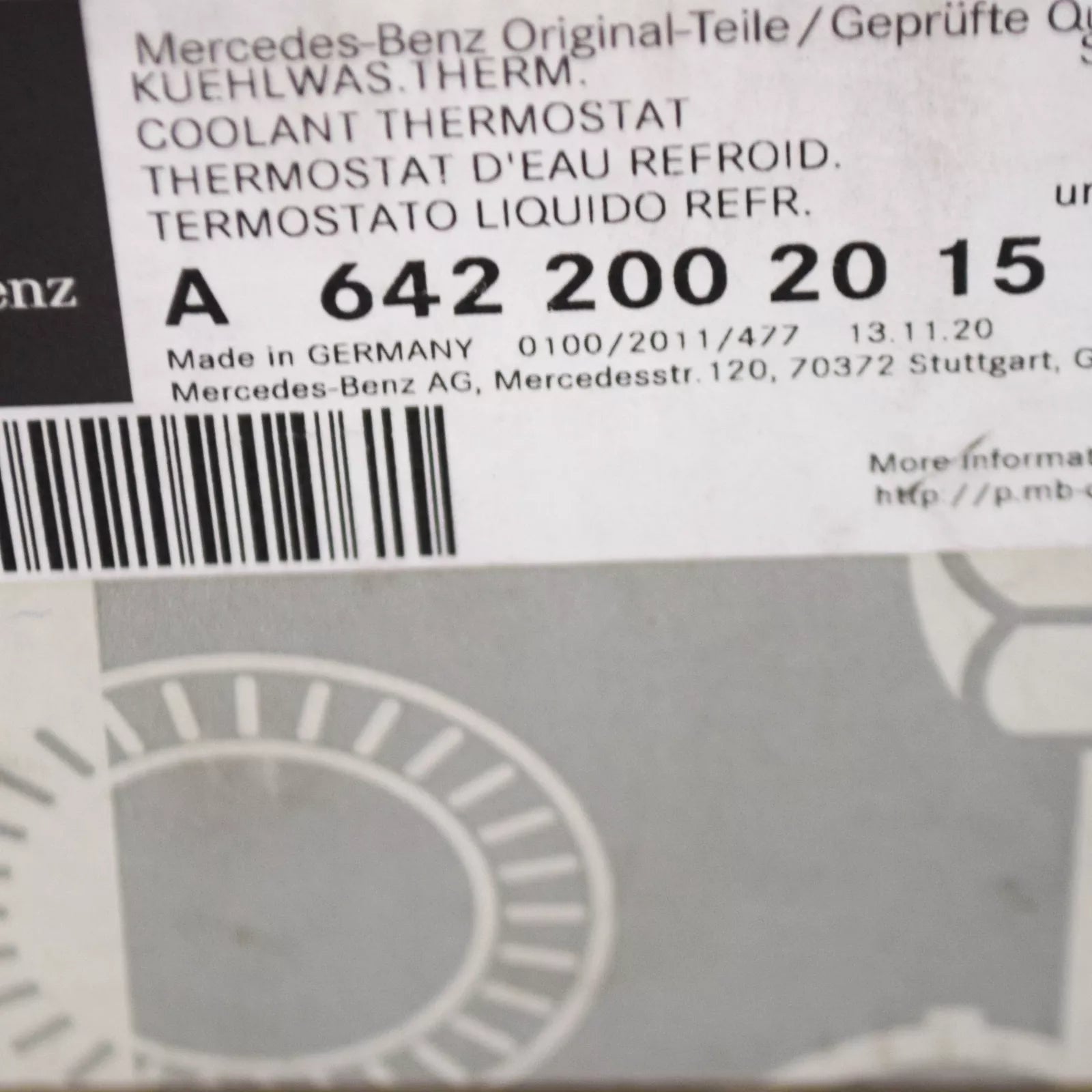 NEW MERCEDES-BENZ GL X164 ENGINE COOLANT THERMOSTAT A6422002015