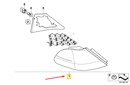 new bmw 7 e65 rear right side panel taillight 63216937236 6937236 original