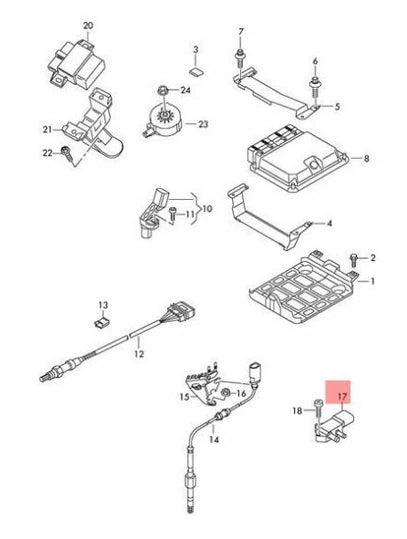 NEW AUDI A3 8P DPF EXHAUST PRESSURE SENSOR 076906051A 2008 ORIGINAL