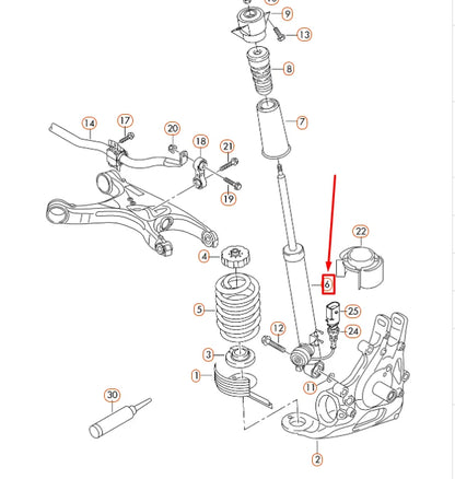 NEW AUDI A4 B8 REAR GAS SHOCK ABSORBER 8K0513035AJ ORIGINAL