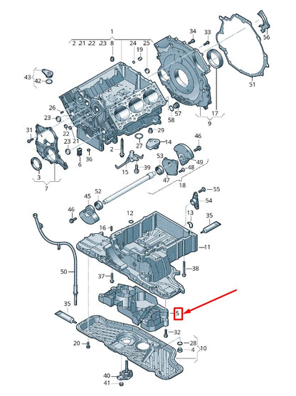 NEW AUDI A4 AVANT B8 ENGINE OIL SUMP BAFFLE 059103138Q ORIGINAL