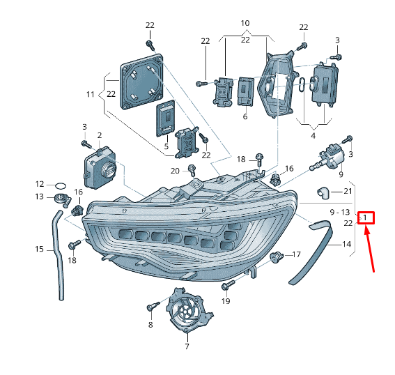 new audi a6 avant c7 front left headlight lhd 4g0941773d original
