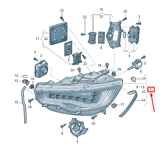 new audi a6 avant c7 front left headlight lhd 4g0941773d original