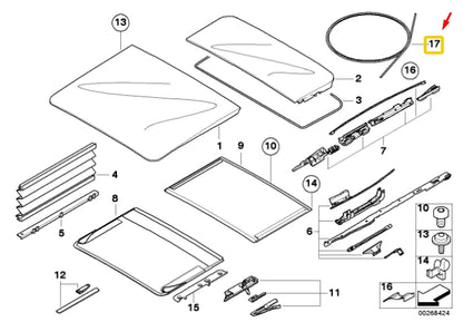 NEW BMW X5 E70 FLOATING HEADLINE ACTUATOR WIRE 54107278143 7278143 ORIGINAL