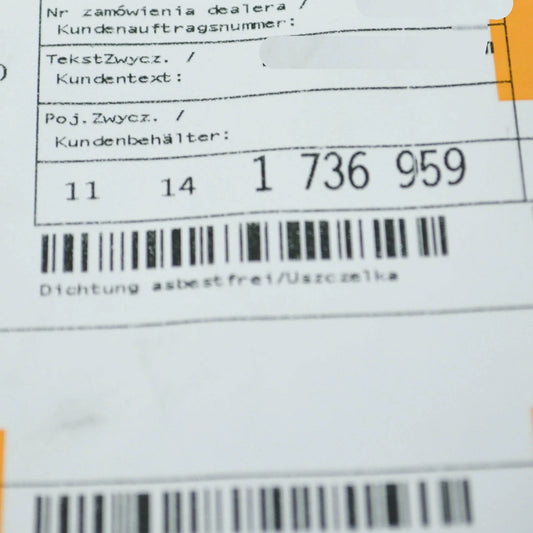 NEW BMW 7 E38 ENGINE VALLEY COVER GASKET 11141736959 ORIGINAL