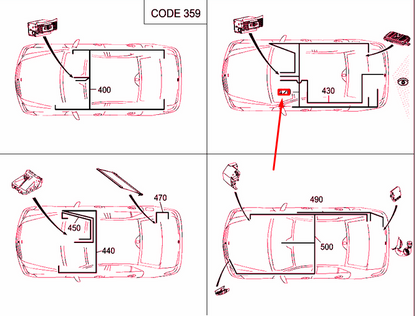 NEW MERCEDES-BENZ E W212 REAR-VIEW CAMERA WIRING HARNESS A2124406834 ORIGINAL
