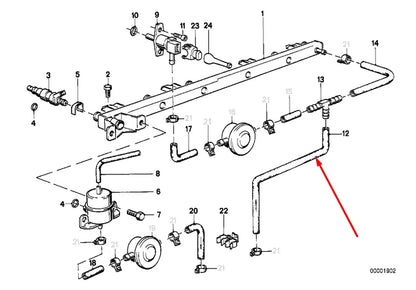 NEW BMW 3 E30 FUEL VENT HOSE 13311722565 1722565 2.0 PETROL ORIGINAL