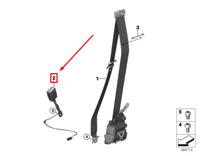 NEW BMW X1 F48 FRONT SEAT BELT 7313299 72117313299 ORIGINAL