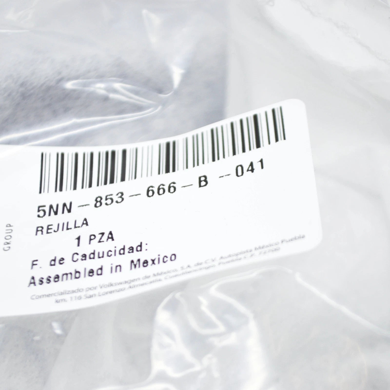 NEW VOLKSWAGEN TIGUAN AD FRONT BUMPER RIGHT GRILLE 5NN853666B041