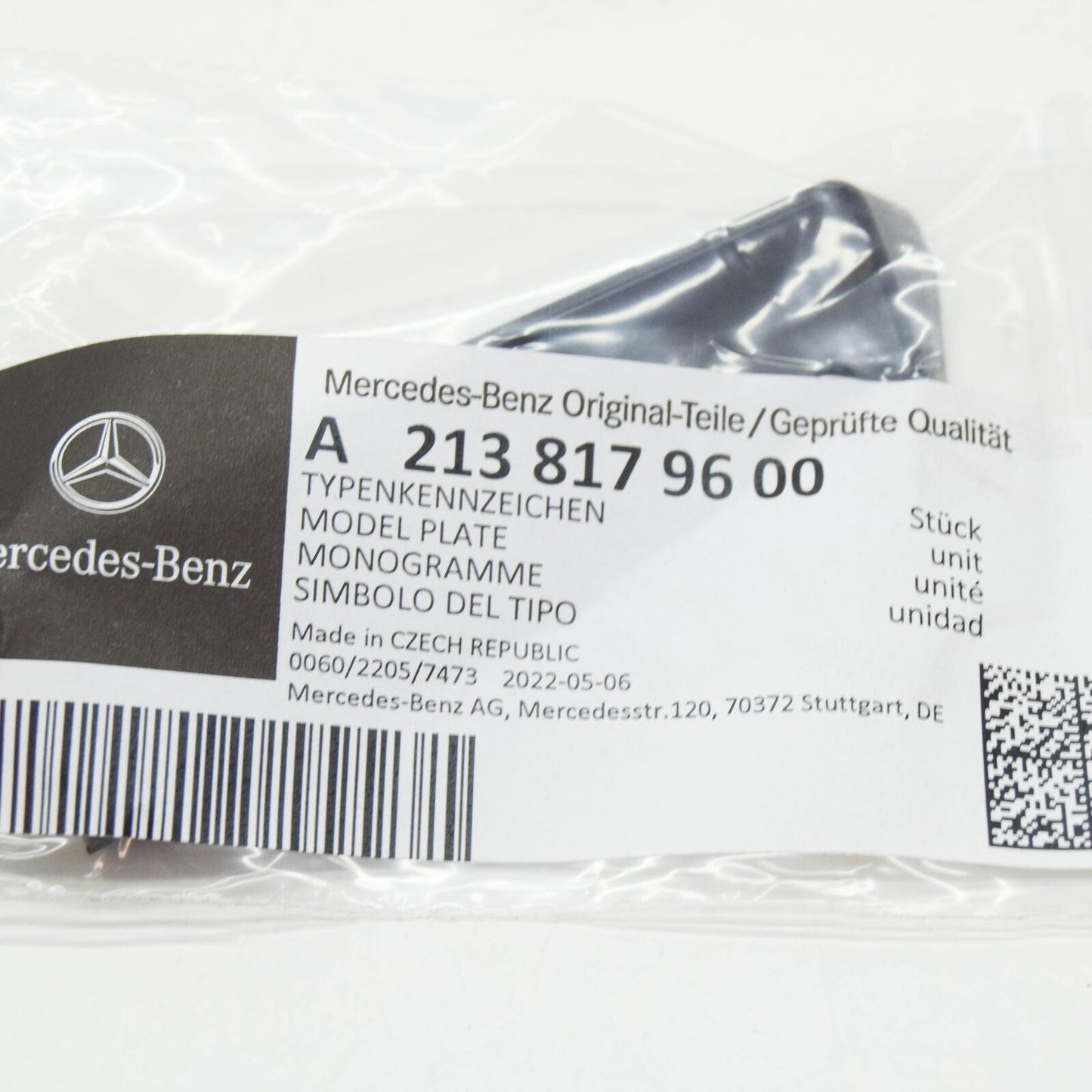 NEW MERCEDES-BENZ E W213 AMG FRONT LEFT RADIATOR EMBLEM LOGO A2138179600