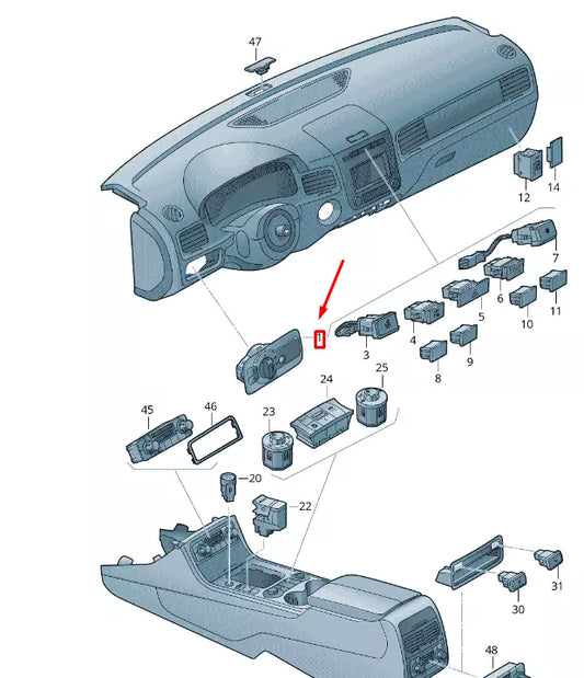 NEW VW TOUAREG 7P MK2 LIGHT COMBI SWITCH 7P6941431ACWZU