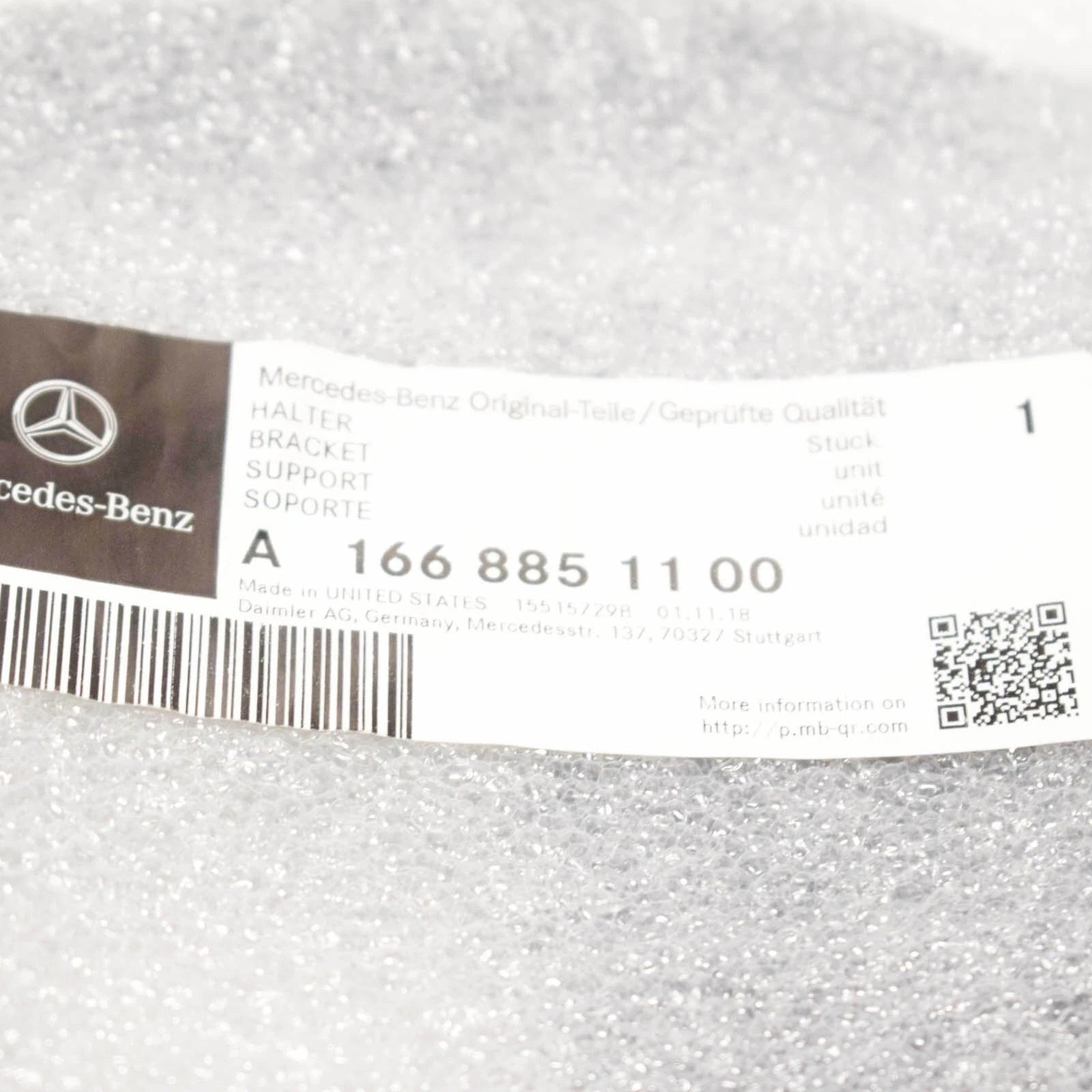 NEW MERCEDES-BENZ GLE W166 REAR LEFT RADAR SENSOR BRACKET A1668851100 ORIGINAL