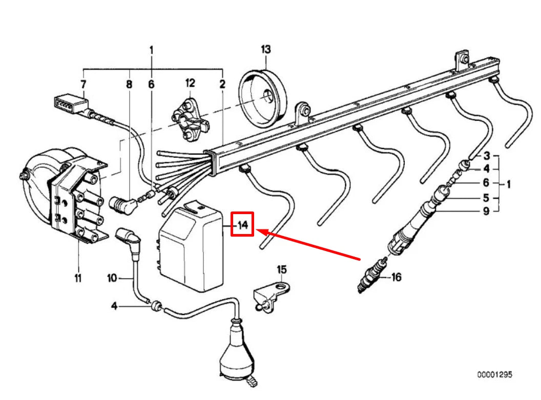 NEW BMW 7 E38 SPARK PLUG WIRE COVER 1702731 12111702731 ORIGINAL