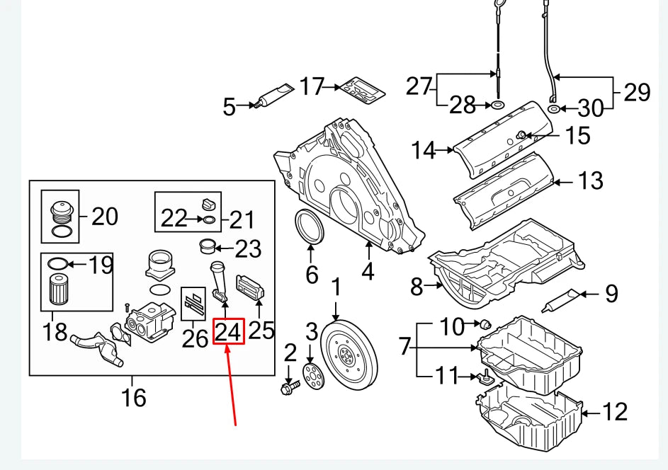 NEW VW TOUAREG 7L ENGINE OIL FILLER TUBE 07Z115308B ORIGINAL