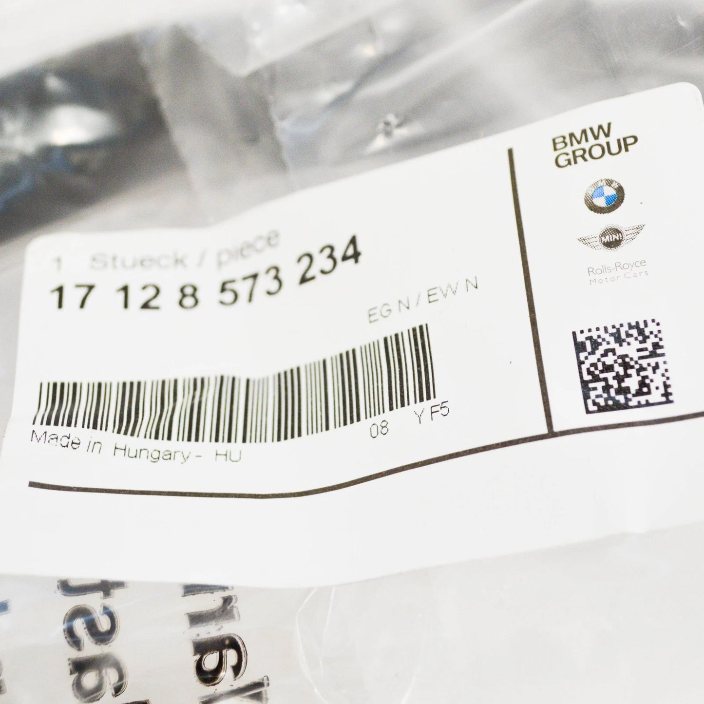 NEW BMW 5 G30 RIGHT RADIATOR WATER COOLANT PIPE HOSE 17128573234 ORIGINAL