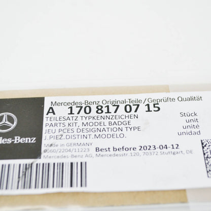 NEW MERCEDES-BENZ SLK R170 AMG FRONT FENDER EMBLEM BADGE A1708170715 ORIGINAL