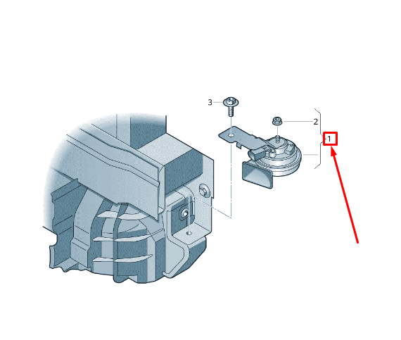 NEW AUDI A1 MK1 LEFT SIDE HORN 8X0951209B ORIGINAL