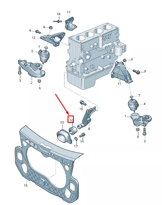 NEW AUDI A6 AVANT C6 ENGINE MOUNTING STOP BUFFER 4F0199339 ORIGINAL