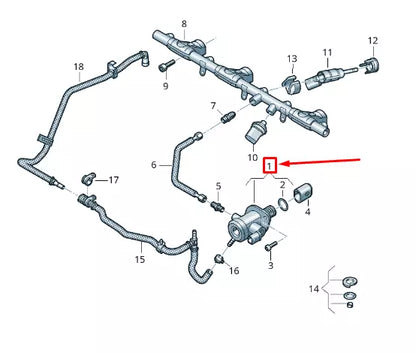 NEW AUDI RS3 SPORTBACK 8V FUEL PUMP 07K127025E ORIGINAL