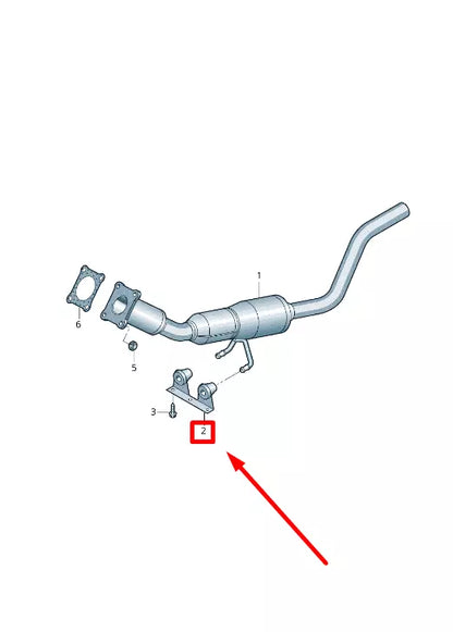 NEW VW V T5 FLATBED 7JD, 7JE, FRONT EXHAUST RUBBER MOUNT 7E0253144J ORIGINAL