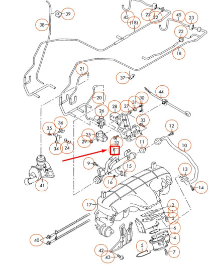 NEW AUDI A4 B7 EXHAUST RECUPERATION COOLER 03G131512AL ORIGINAL
