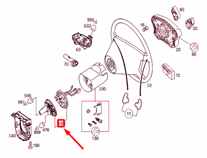 NEW MERCEDES-BENZ CLK C209 STEERING WHEEL CONTACT SPIRAL A2094640618 ORIGINAL