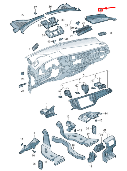 NEW VOLKSWAGEN T-ROC A11 RAIN CHANNEL COVER RHD 5TC815159 ORIGINAL