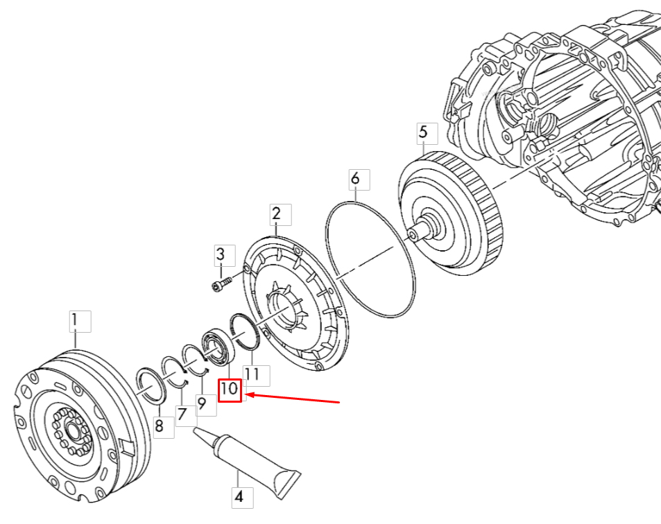 NEW AUDI A4 AVANT B8 FRONT GROOVED BALL BEARING 0B5323263G ORIGINAL