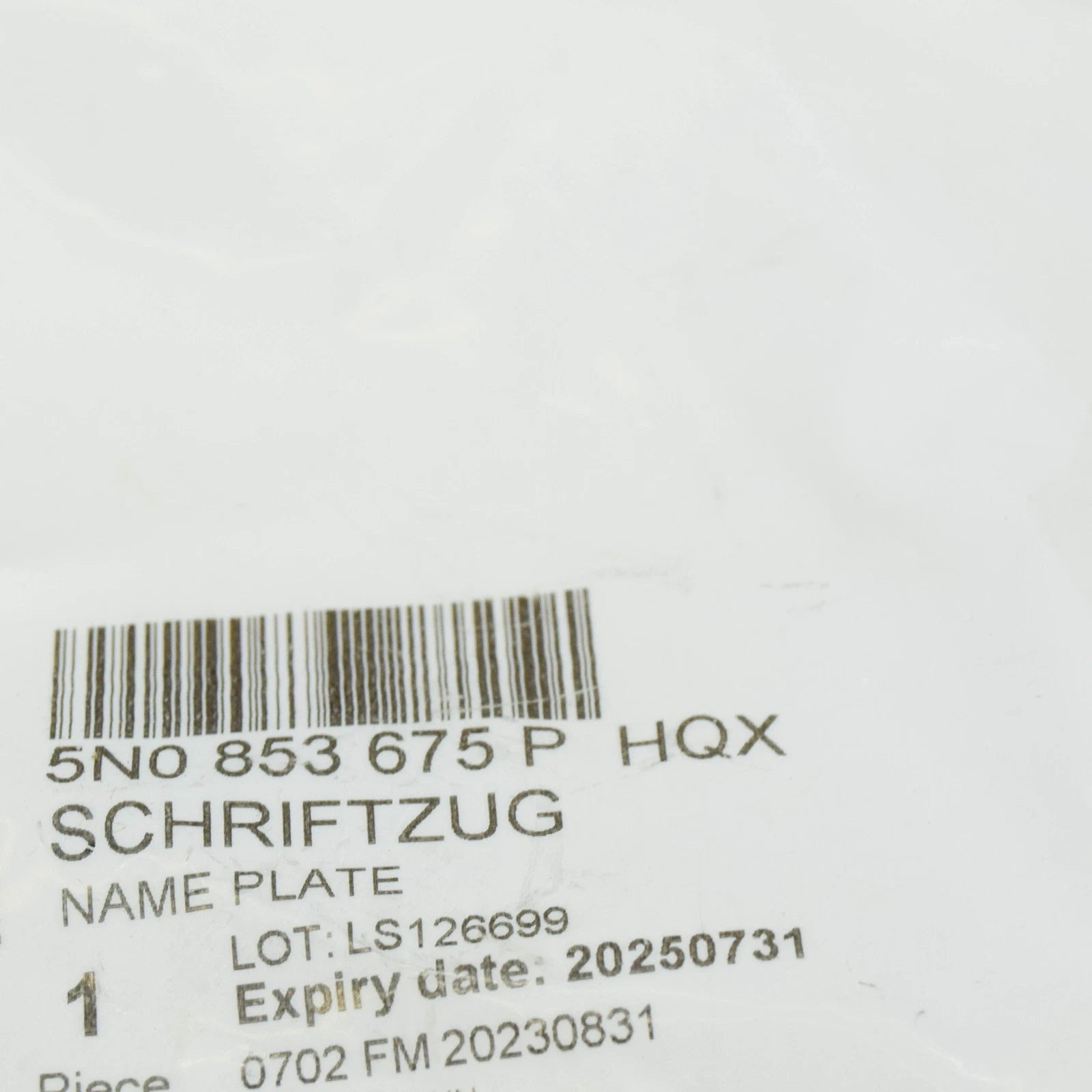 NEW VOLKSWAGEN TIGUAN 5N MK1 REAR LID BADGE 5N0853675PHQX ORIGINAL