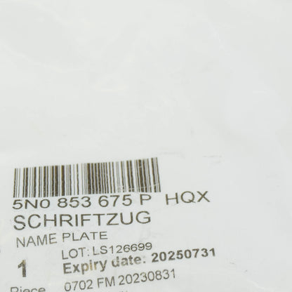 NEW VOLKSWAGEN TIGUAN 5N MK1 REAR LID BADGE 5N0853675PHQX ORIGINAL