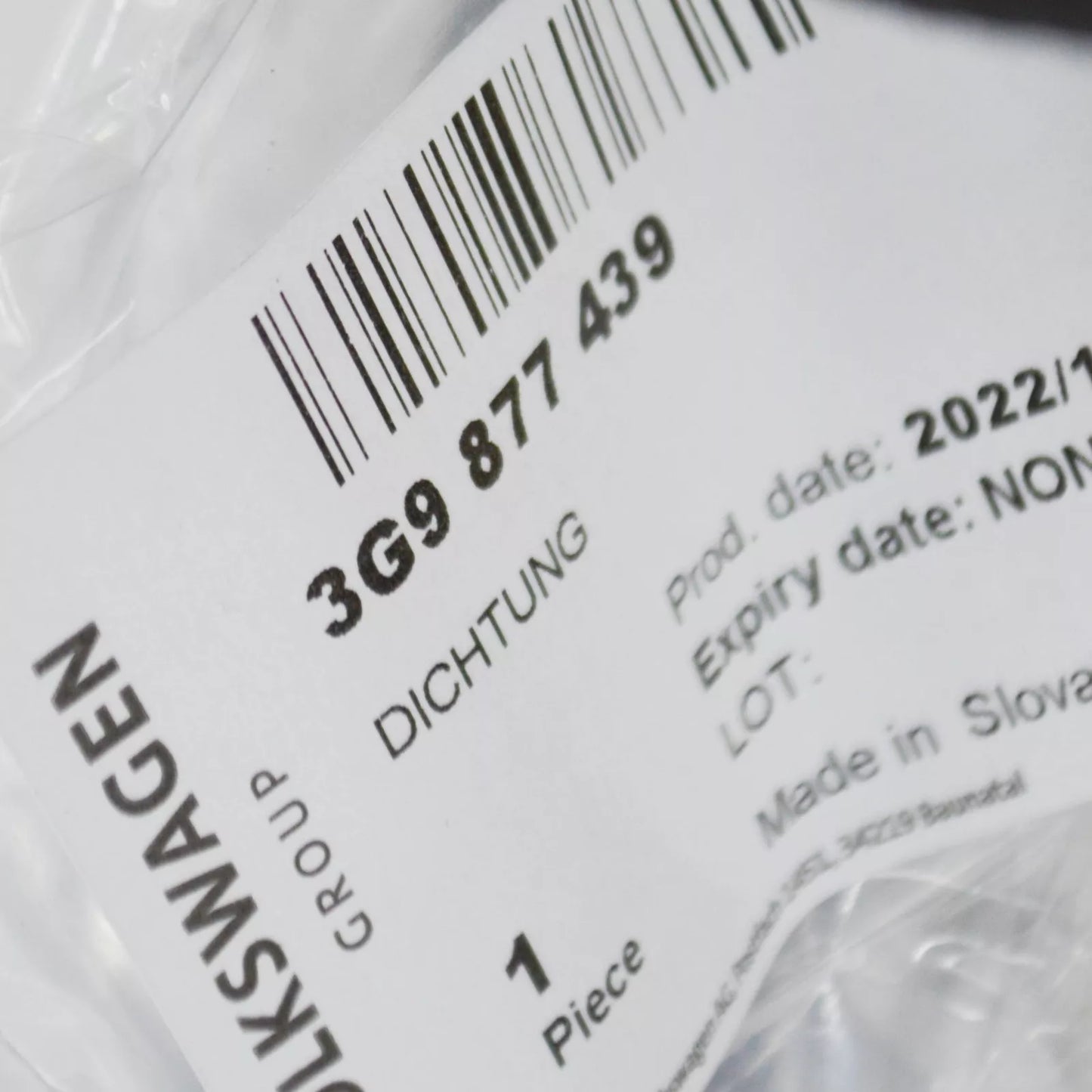 NEW VW TIGUAN AD PANORAMIC ROOF INNER FRAME SEAL 3G9877439 ORIGINAL