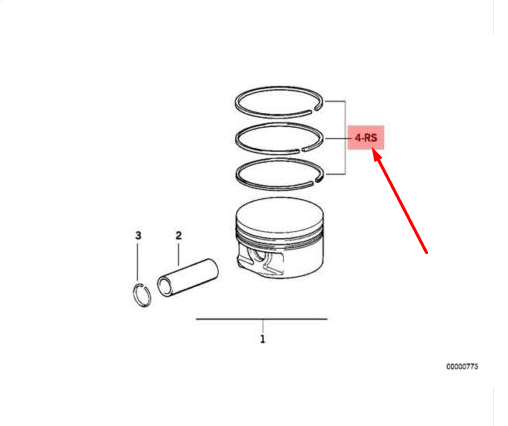 new bmw 3 e36 repair kit 1x piston rings 11251247918 1247918 original
