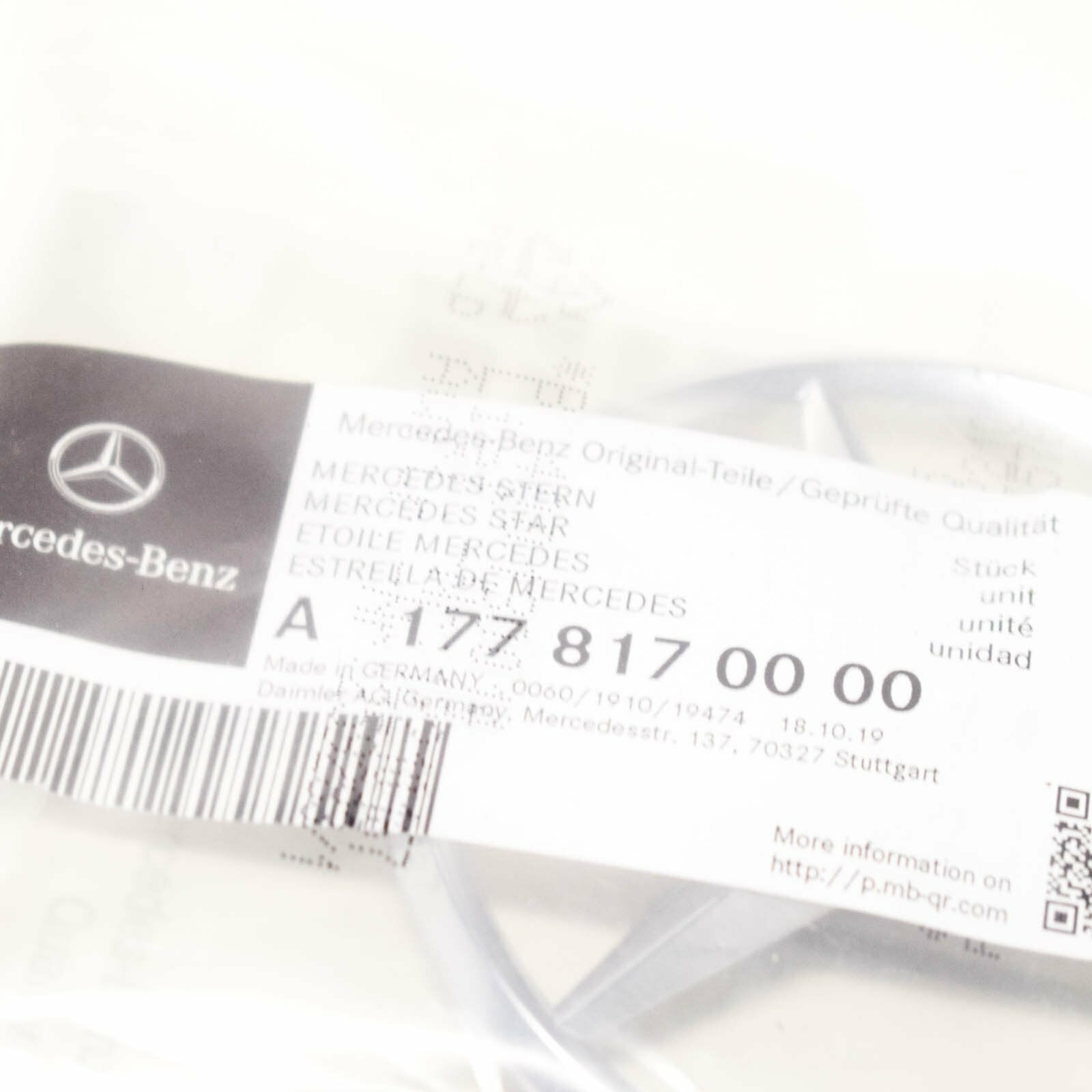 NEW MERCEDES-BENZ A-CLASS W177 REAR BOOT LID BADGE EMBLEM A1778170000 ORIGINAL