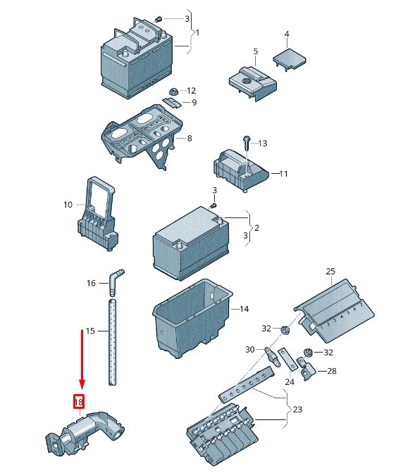 NEW VOLKSWAGEN CRAFTER 2F MK1 BATTERY JUMPER CABLE SOCKET 2E0911075