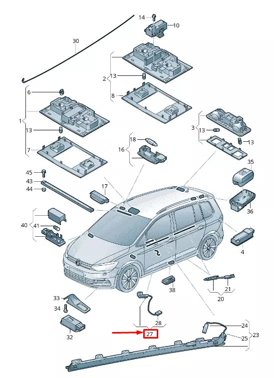 NEW VW TOURAN 5T RIGHT LED LIGHT 5TA947356ADV1