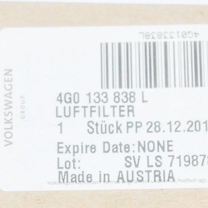 NEW AUDI A6 C7 2.0 DIESEL AIR FILTER BOX 4G0133838L 2014 ORIGINAL